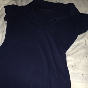 Button Up Navy Blue Shirt